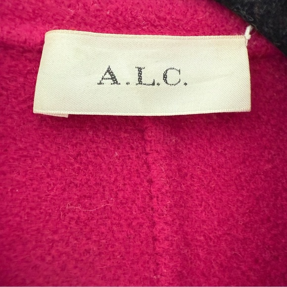 ALC raspberry pink wool Paige wrap coat - size Medium (M) - Picture 8 of 8